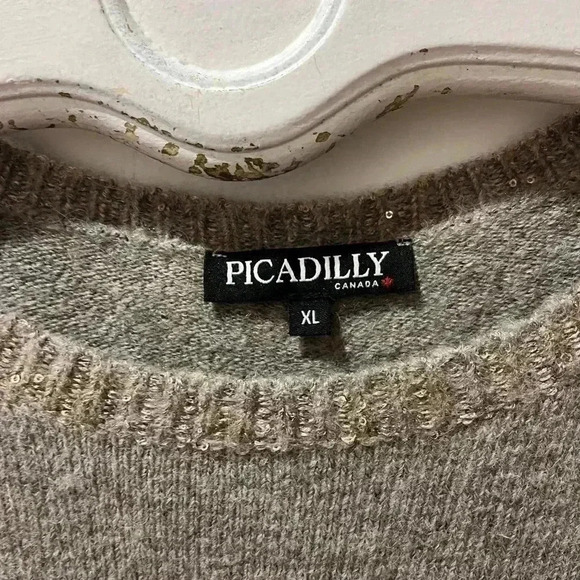 PICCALLY tan knit with gold details size  XL - Picture 2 of 6